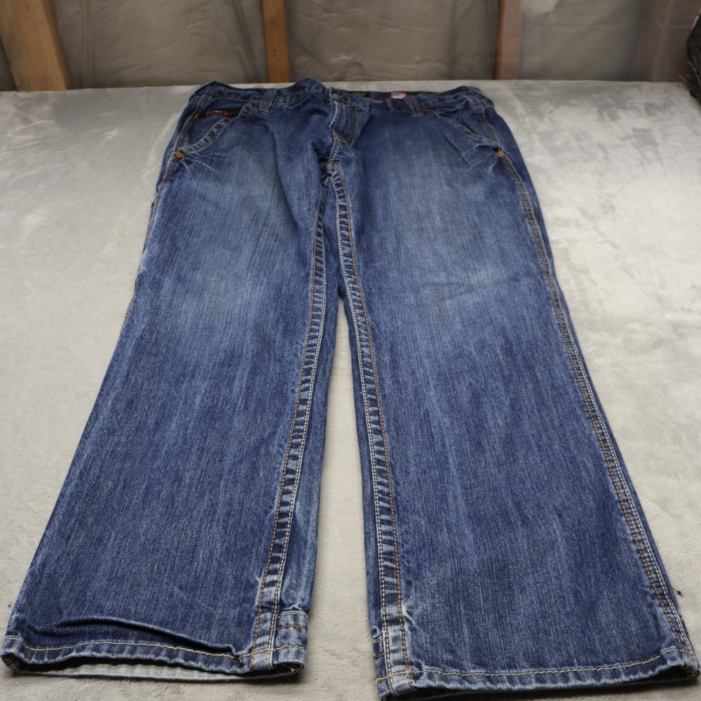 Ariat FR Jeans Men 36x30 Medium Wash Denim Flame Resistant Relaxed Boot Work